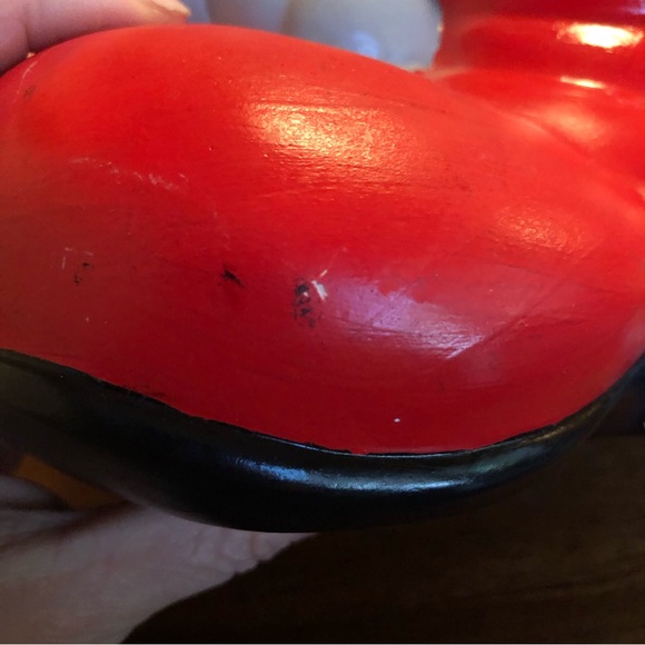 Vintage (1970’s) Large Ceramic Santa Boot with 3 Little Mice and Holly Leaf - Picture 7 of 9